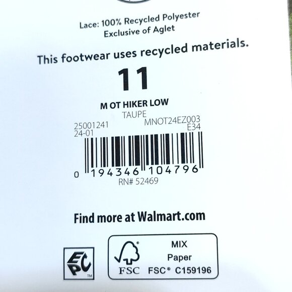 Ozark Trail Waterproof Hiking Low Top Men's 11 Leather & Mesh Upper Lightweight - Picture 9 of 12